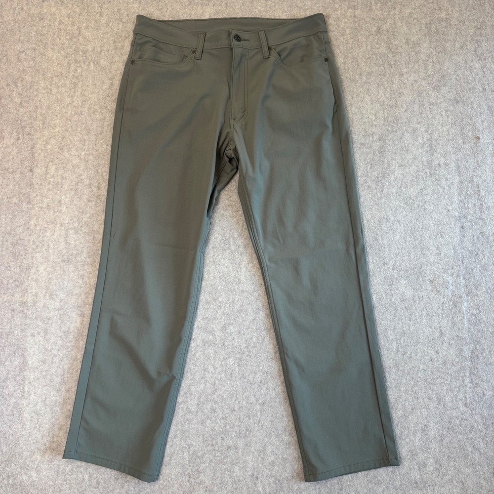 Levi's 511 Engineered for Movement Pants Mens 34x30 Olive Slim Fit Chino Stretch